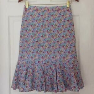 J. Crew Liberty Trumpet Skirt Favourite Flowers Skirt 4P